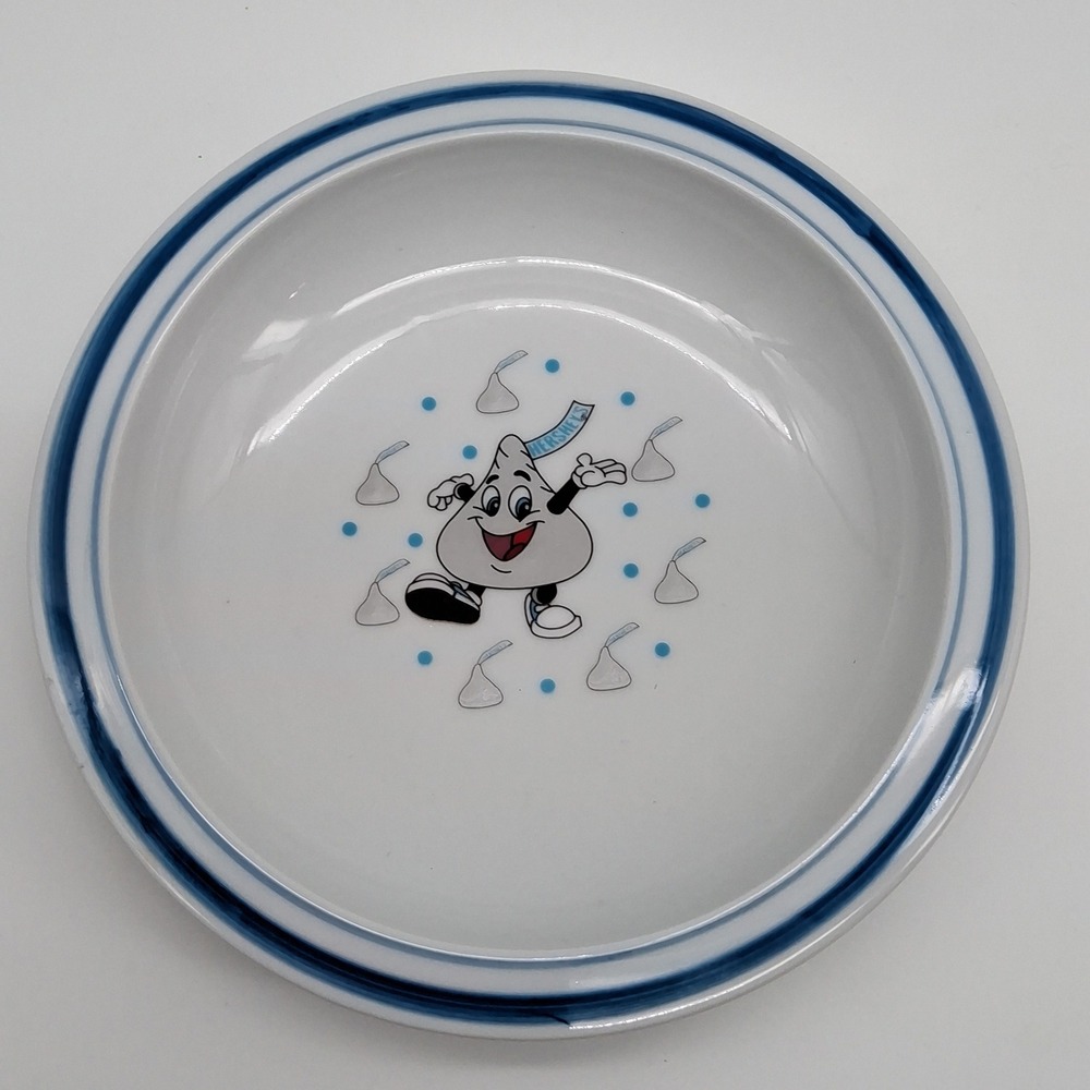 Vtg Official Hershey's Kisses Plate/Bowl Chocolate Mascot Candy Dish 
Promo